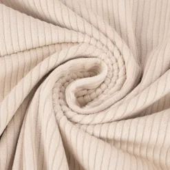 Cord Stoff aus Baumwolle Bekleidungsstoff Dekostoff 4,5W grob vorgewaschen einfarbig helles beige 1,4m Breite