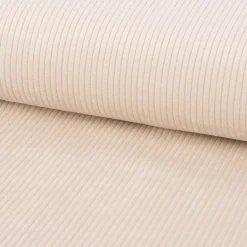 Cord Stoff aus Baumwolle Bekleidungsstoff Dekostoff 4,5W grob vorgewaschen einfarbig helles beige 1,4m Breite