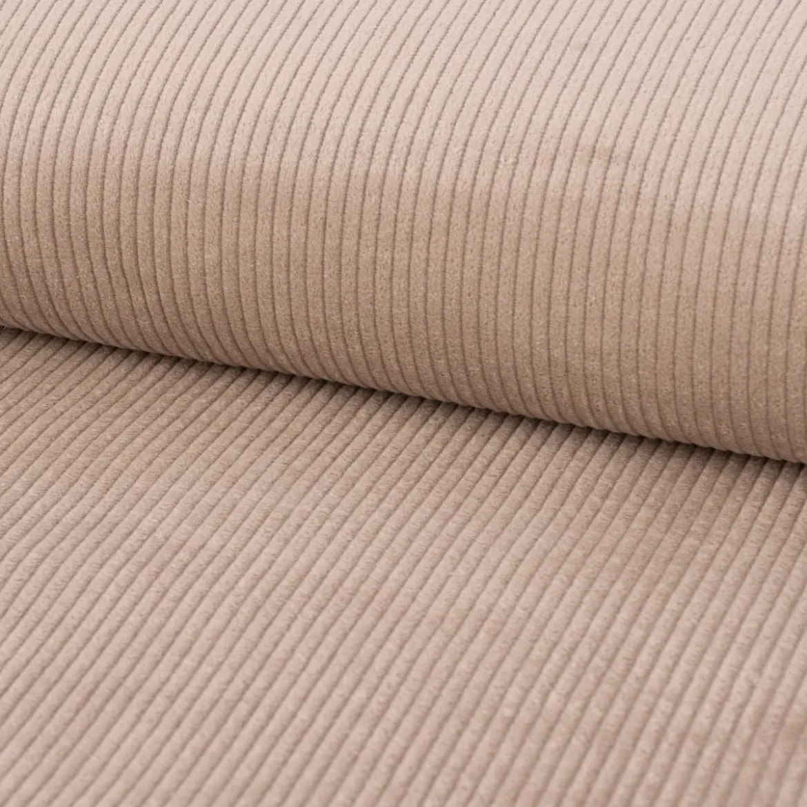 Cord Stoff aus Baumwolle Bekleidungsstoff Dekostoff 4,5W grob vorgewaschen einfarbig sand 1,4m Breite