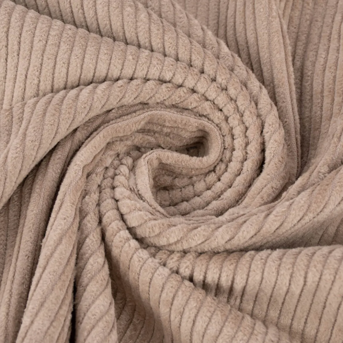 Cord Stoff aus Baumwolle Bekleidungsstoff Dekostoff 4,5W grob vorgewaschen einfarbig sand 1,4m Breite