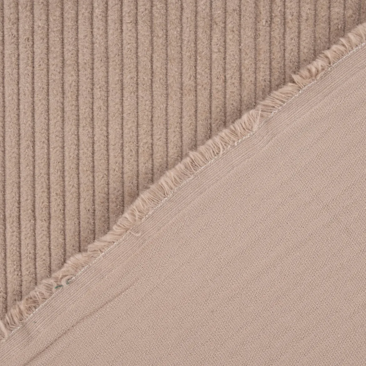 Cord Stoff aus Baumwolle Bekleidungsstoff Dekostoff 4,5W grob vorgewaschen einfarbig sand 1,4m Breite