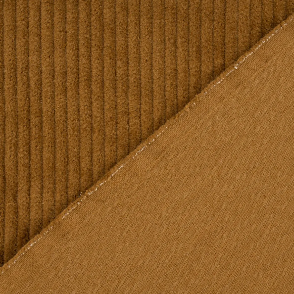 Cord Stoff aus Baumwolle Bekleidungsstoff Dekostoff 4,5W grob vorgewaschen einfarbig oliv-grün 1,4m Breite