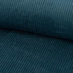 Cord Stoff aus Baumwolle Bekleidungsstoff Dekostoff 4,5W grob vorgewaschen einfarbig blau 1,4m Breite