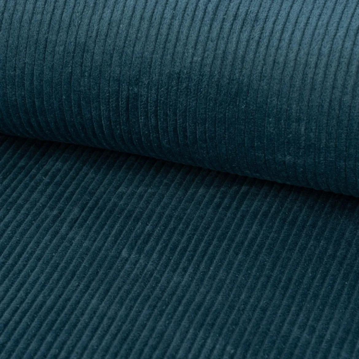 Cord Stoff aus Baumwolle Bekleidungsstoff Dekostoff 4,5W grob vorgewaschen einfarbig blau 1,4m Breite