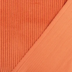 Cord Stoff aus Baumwolle Bekleidungsstoff Dekostoff 4,5W grob vorgewaschen einfarbig terrakotta 1,4m Breite