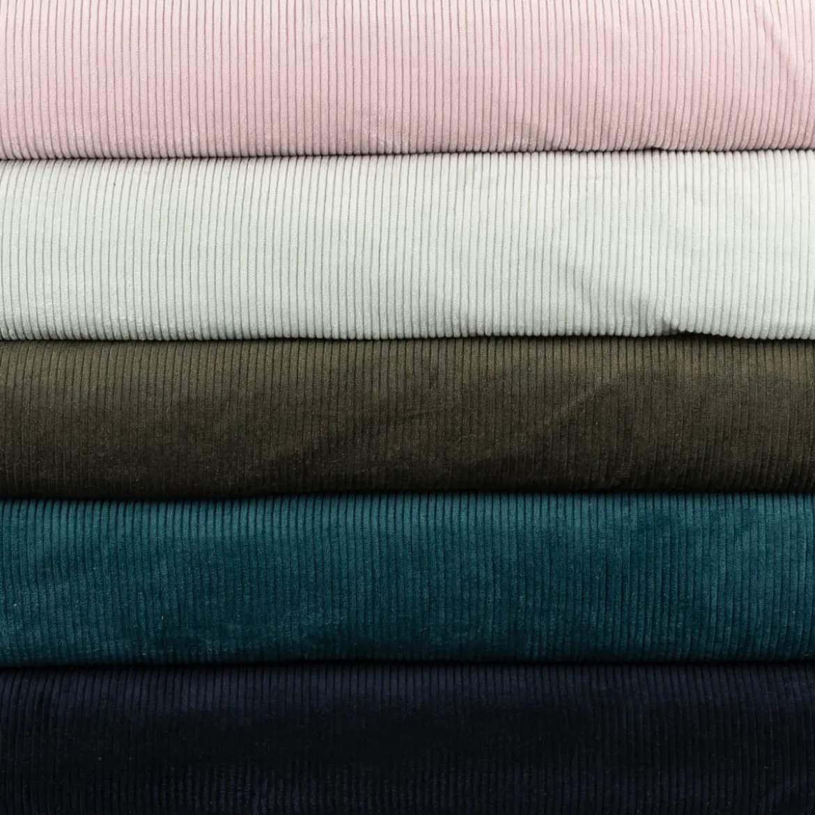 Cord Stoff aus Baumwolle Bekleidungsstoff Dekostoff 4,5W grob vorgewaschen einfarbig navy blau 1,4m Breite