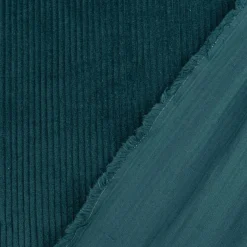 Cord Stoff aus Baumwolle Bekleidungsstoff Dekostoff 4,5W grob vorgewaschen einfarbig smaragd grün 1,4m Breite