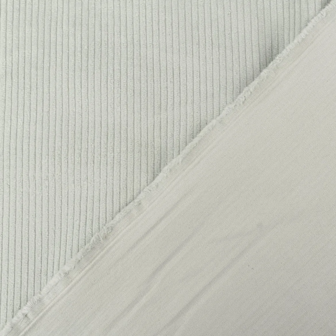 Cord Stoff aus Baumwolle Bekleidungsstoff Dekostoff 4,5W grob vorgewaschen einfarbig mint grün 1,4m Breite