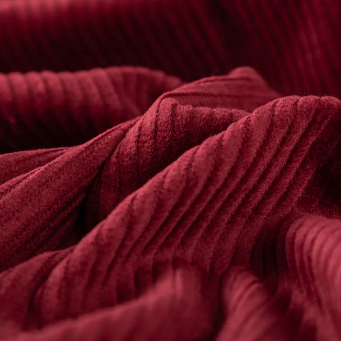 Cord Stoff aus Baumwolle Bekleidungsstoff Dekostoff 4,5W grob vorgewaschen einfarbig red wine weinrot 1,4m Breite