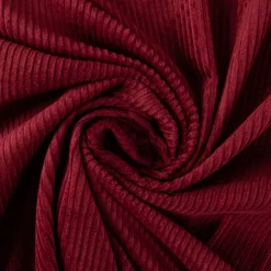 Cord Stoff aus Baumwolle Bekleidungsstoff Dekostoff 4,5W grob vorgewaschen einfarbig red wine weinrot 1,4m Breite