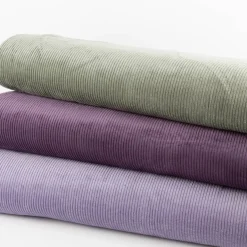 Cord Stoff aus Baumwolle Bekleidungsstoff Dekostoff 4,5W grob vorgewaschen einfarbig salbei-grün 1,4m Breite