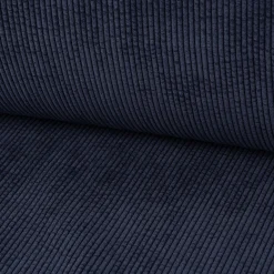 Cordstoff Bubble mit Plüsch Rückseite Doubleface Bekleidungsstoff Dekostoff navy ecru 1,45m Breite