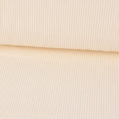 Cordstoff Bubble mit Plüsch Rückseite Doubleface Bekleidungsstoff Dekostoff ecru 1,45m Breite