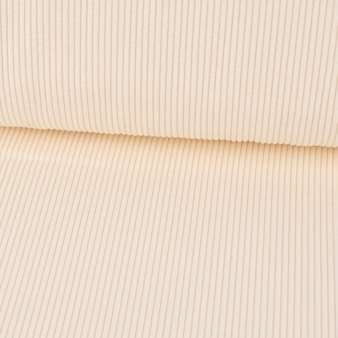 Cordstoff Bubble mit Plüsch Rückseite Doubleface Bekleidungsstoff Dekostoff ecru 1,45m Breite