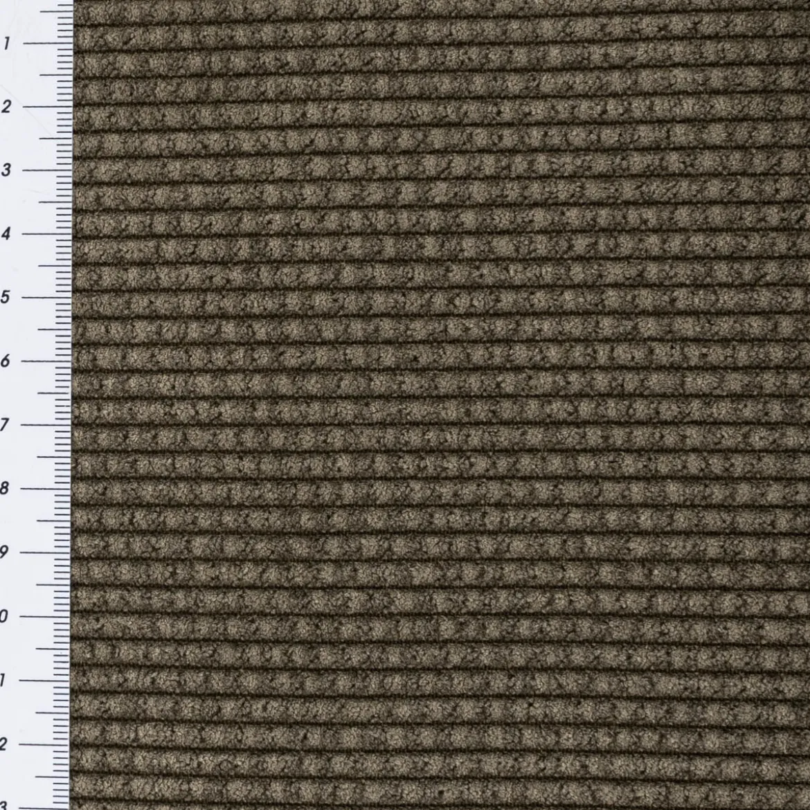 Cordstoff Bubble mit Plüsch Rückseite Doubleface Bekleidungsstoff Dekostoff khaki ecru 1,45m Breite