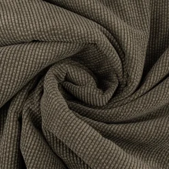 Cordstoff Bubble mit Plüsch Rückseite Doubleface Bekleidungsstoff Dekostoff khaki ecru 1,45m Breite