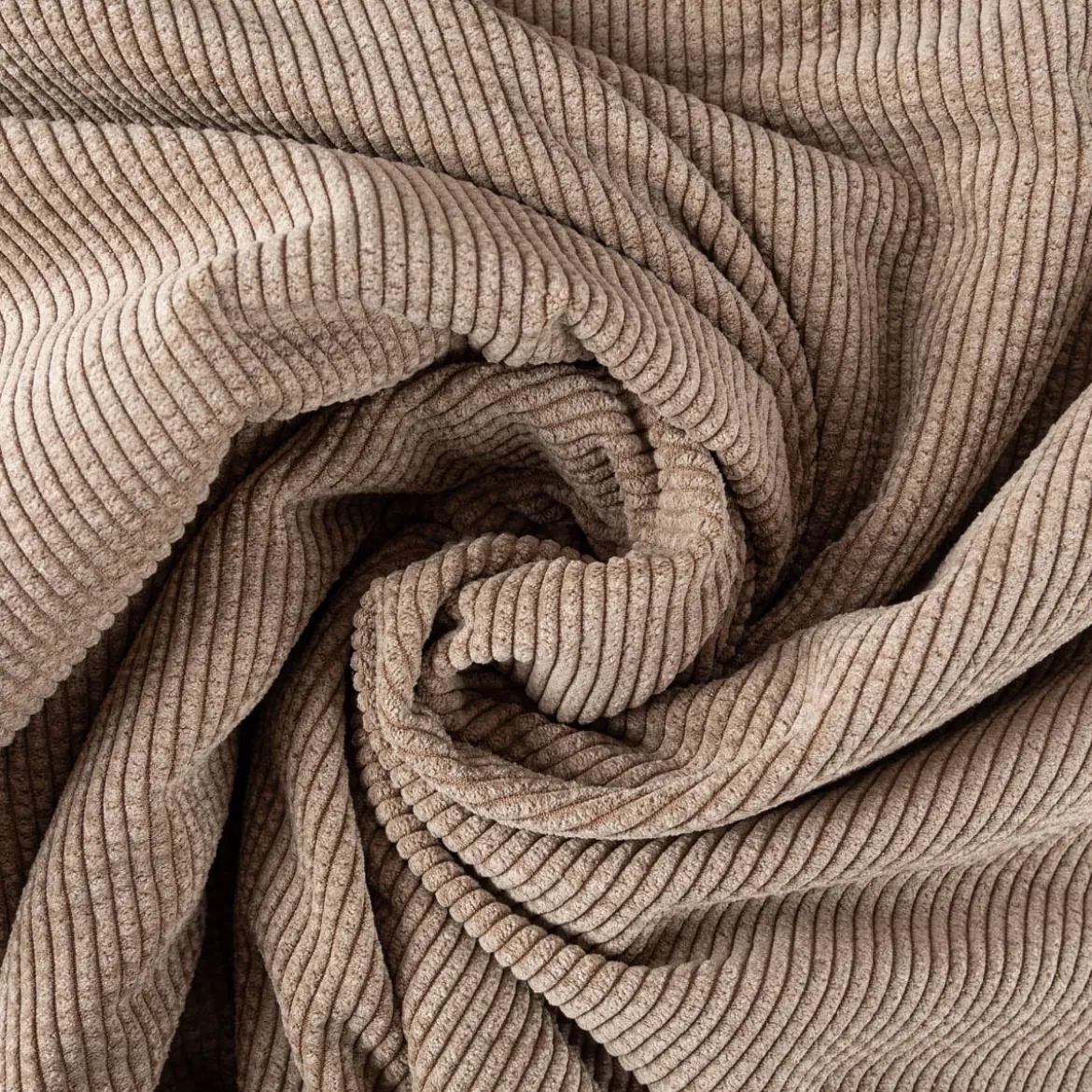 Cordstoff Bubble mit Plüsch Rückseite Doubleface Bekleidungsstoff Dekostoff sand ecru 1,45m Breite