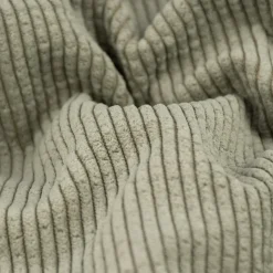 Cordstoff Bubble mit Plüsch Rückseite Doubleface Bekleidungsstoff Dekostoff grün ecru 1,45m Breite