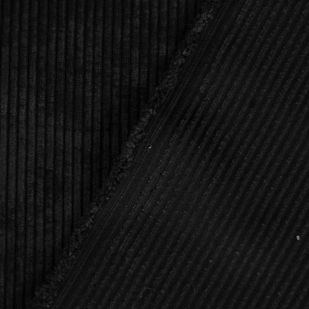 Cordstoff Cord Dekostoff Corduroy schwarz 1,45m Breite