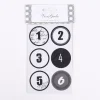 Creativ Company Adventskalender Zahlen Sticker 24 Stück Rund weiß schwarz grau verschiedene Designs