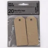 Creativ Company Anhänger mit leichter Struktur 20 Stück einfarbig natur braun 3x8cm