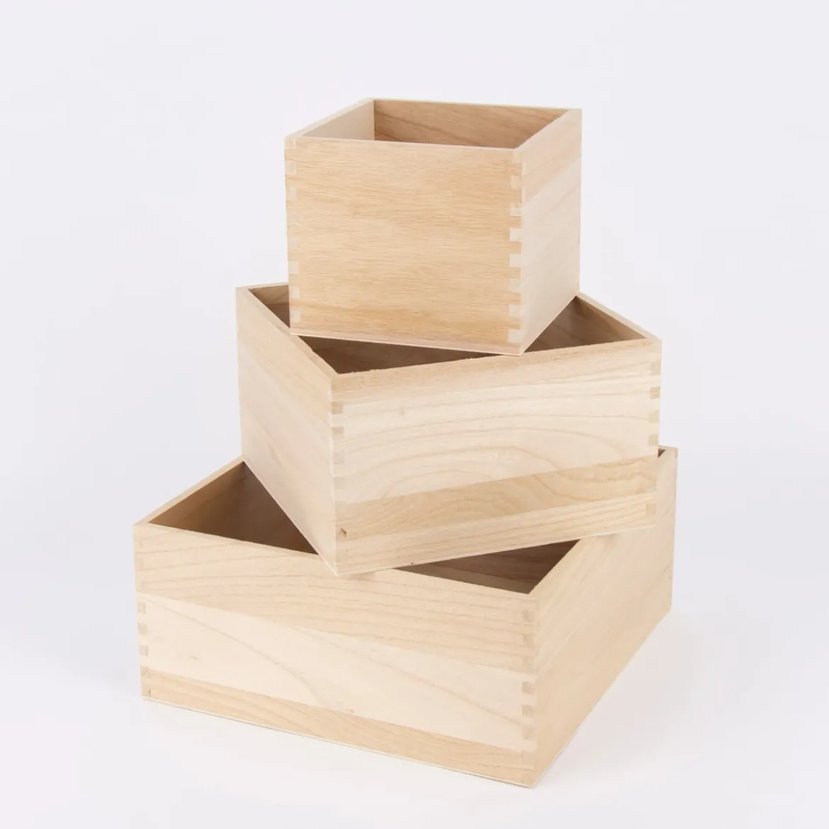 Creativ Company Aufbewahrungsboxen quadratisch 3er Set verschieden groß 28x28cm