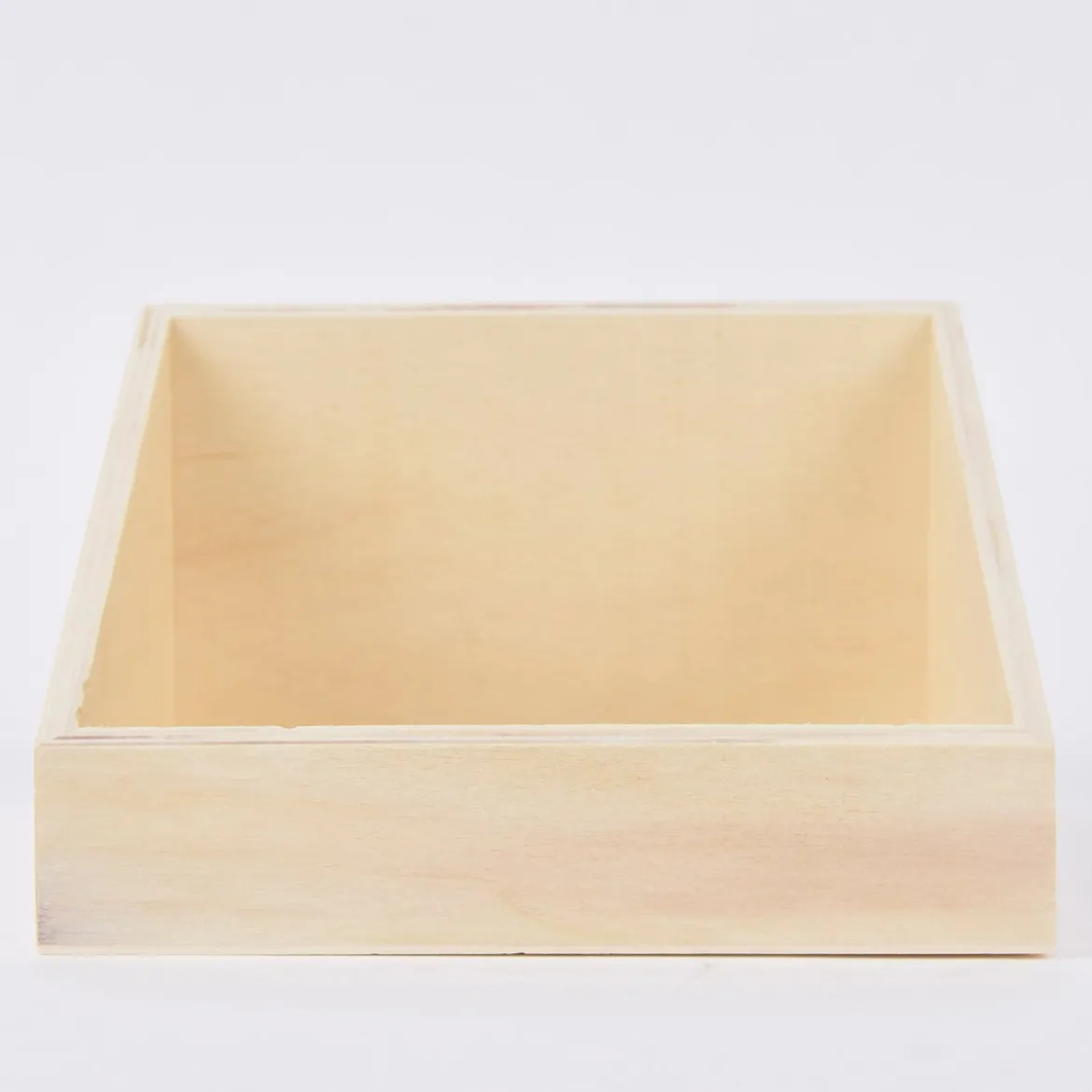 Creativ Company Aufbewahrungskiste mit abgesenktem Rand quadratisch ohne Griffe 19,5x19,5x12cm
