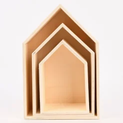 Creativ Company Aufbewahrungsboxen Haus 3er Set verschieden groß 20,5x31x9,5cm