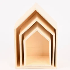 Creativ Company Aufbewahrungsboxen Haus 3er Set verschieden groß 20,5x31x9,5cm