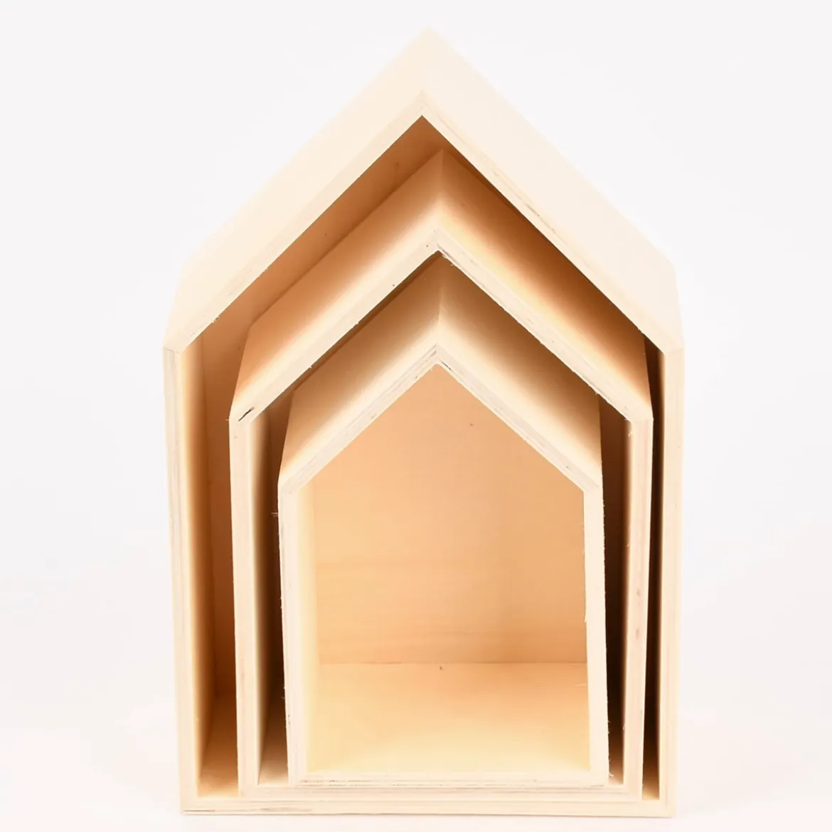 Creativ Company Aufbewahrungsboxen Haus 3er Set verschieden groß 20,5x31x9,5cm