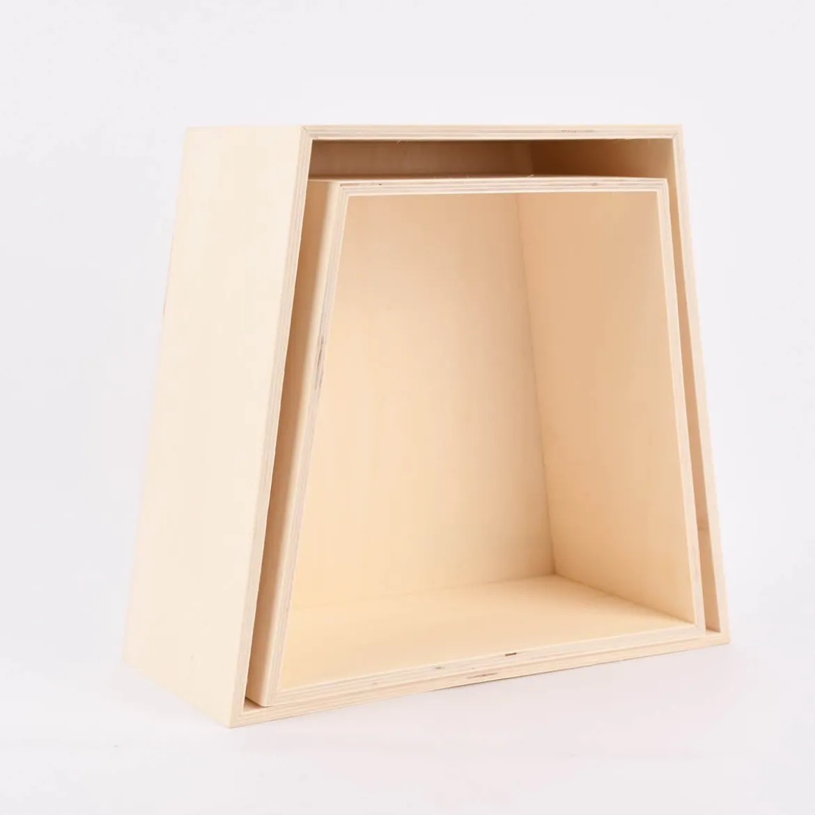 Creativ Company Aufbewahrungsboxen Trapez 2er Set natur verschieden groß