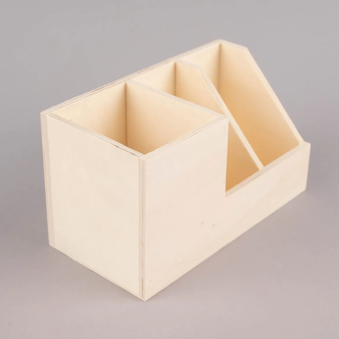 Creativ Company Aufbewahrungskiste mit abgesenktem Rand 3 Fächer rechteckig 20x11cm