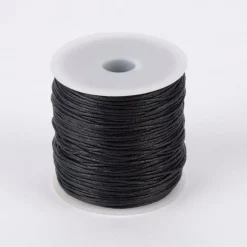 Creativ Company Baumwollband gewachst 1mm schwarz 100m