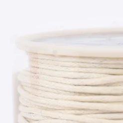Creativ Company Baumwollband gewachst 1mm naturweiß 40m