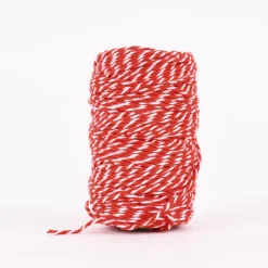 Creativ Company Baumwollkordel zweifarbig rot weiß 1,1mm 50m