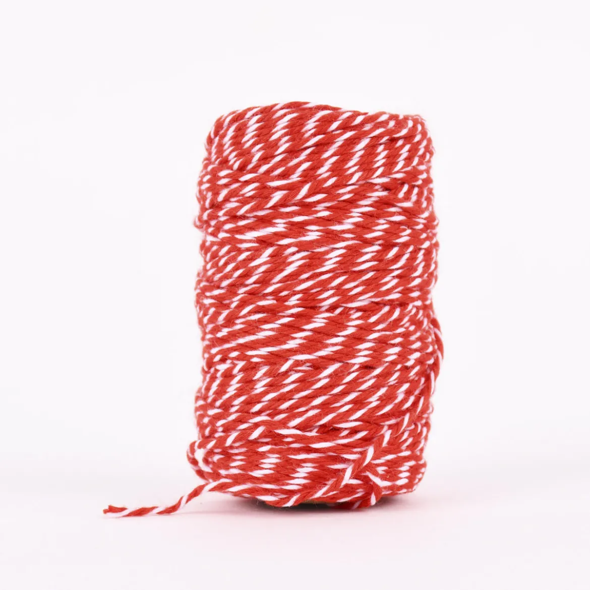 Creativ Company Baumwollkordel zweifarbig rot weiß 1,1mm 50m