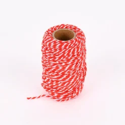 Creativ Company Baumwollkordel zweifarbig rot weiß 1,1mm 50m