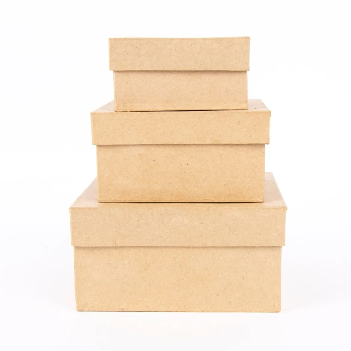 Creativ Company Box mit Deckel quadratisch 3er Set verschieden groß 15x8cm