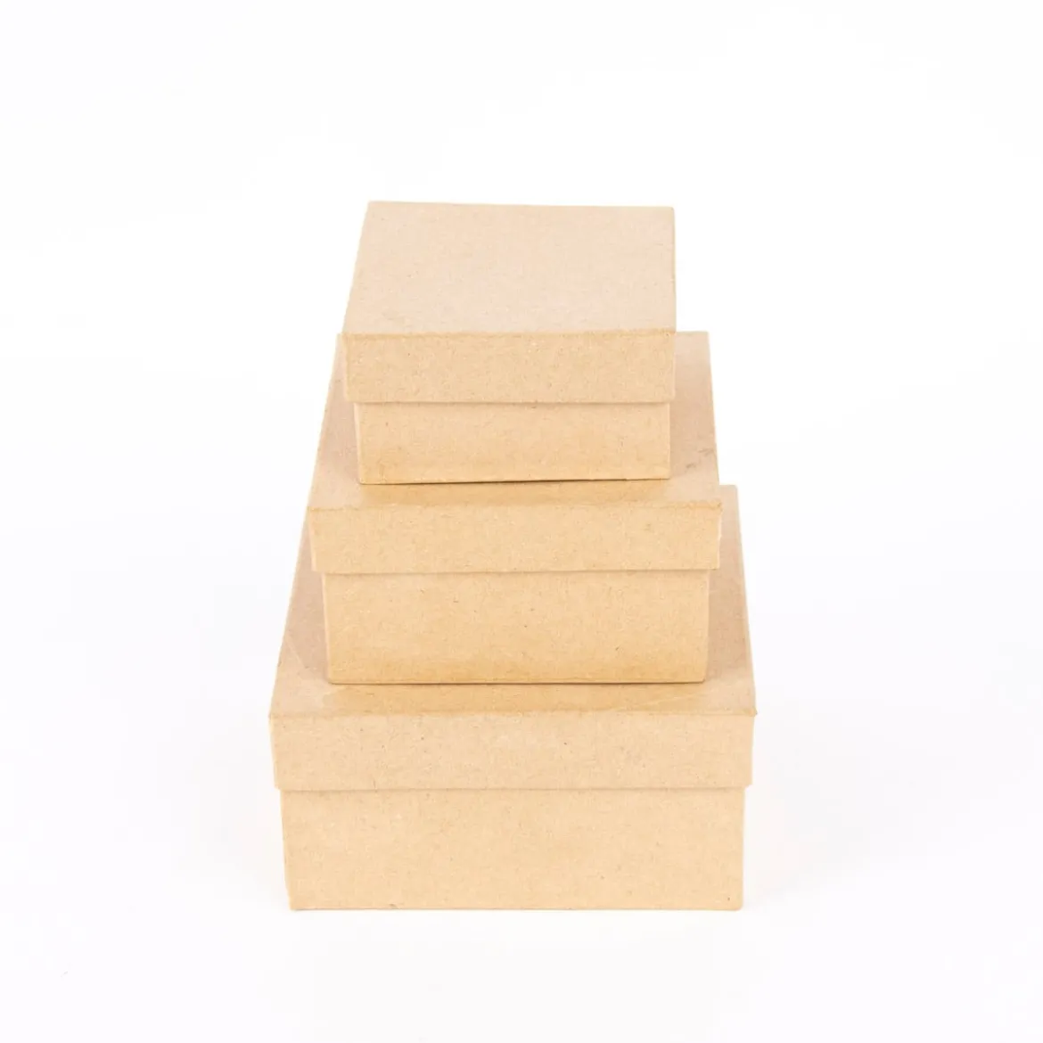 Creativ Company Box mit Deckel quadratisch 3er Set verschieden groß 15x8cm