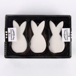 Creativ Company Dekoanhänger 3er Set Hasen Porzellan 3,5x7cm