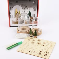 Creativ Company Deko Bau-Set für 2 Kunststoffglocken mit Deko 9-teilig