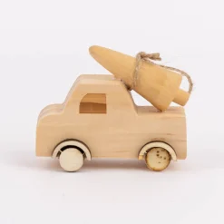 Creativ Company Dekohänger LKW mit Baum Kiefernholz blanko natur 7x6x3cm