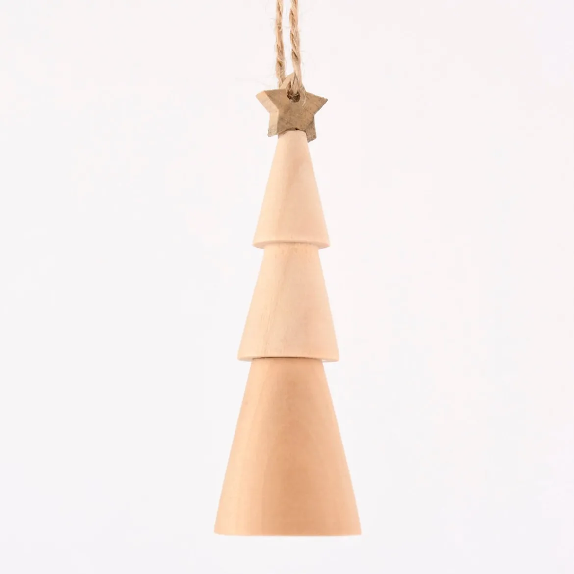Creativ Company Dekohänger Weihnachtsbaum aus Holz mit Schnur natur 3x9cm