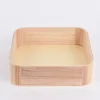 Creativ Company Deko Tablett mit hohem Rand Holz natur 25x25x7cm