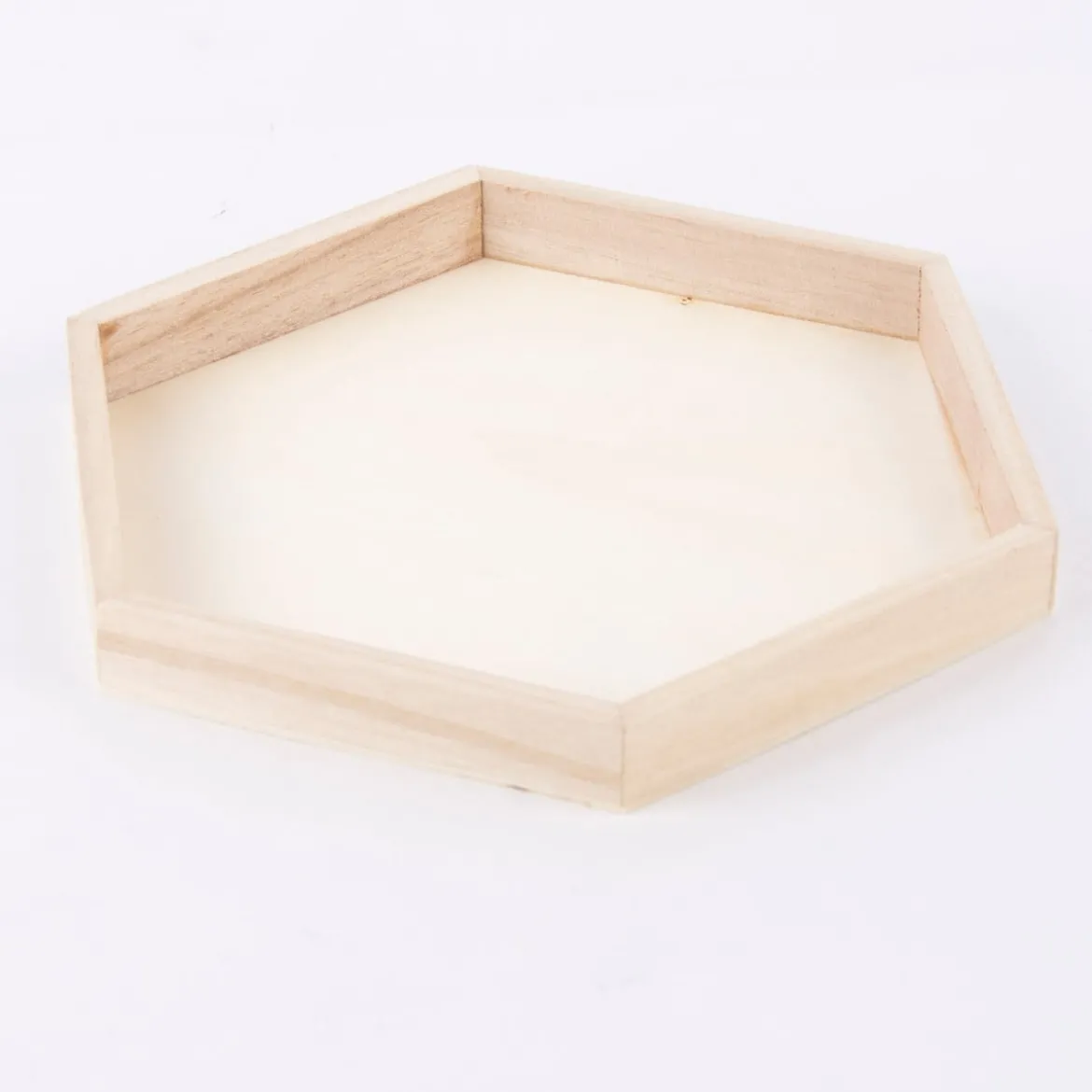 Creativ Company Deko Tabletts sechseckig 3er Set verschieden groß 31x31cm