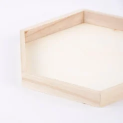 Creativ Company Deko Tabletts sechseckig 3er Set verschieden groß 31x31cm