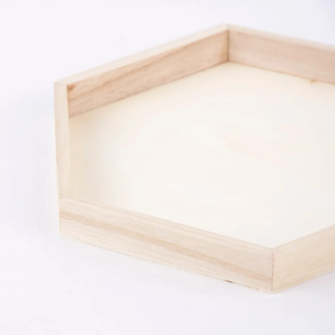 Creativ Company Deko Tabletts sechseckig 3er Set verschieden groß 31x31cm
