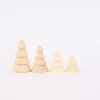 Creativ Company Deko Weihnachtsbäume aus Holz 4 Stück verschieden groß