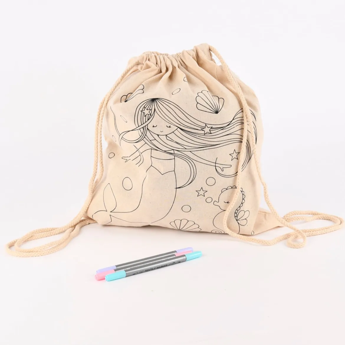 Creativ Company DIY Kit Magische Meerjungfrau Stoffbeutel