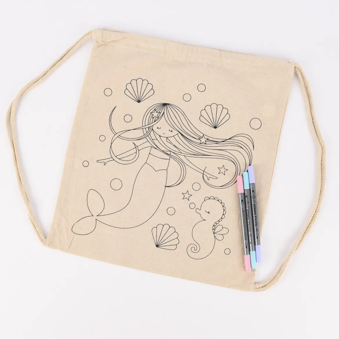 Creativ Company DIY Kit Magische Meerjungfrau Stoffbeutel